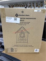12” pre lit winter greenhouse