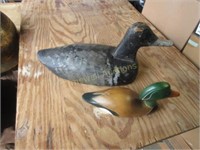 Carved, signed duck decoys