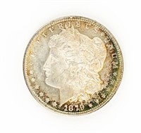 Coin 1879-S Morgan Silver Dollar-Toned BU Rim Nick