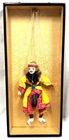 Vintage Thai Marionette String Puppet Shadow Box