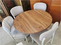 Wood-veneer topped Table and Chair set