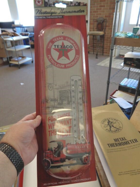 5" X 17" METAL THERMOMETER - TEXACO