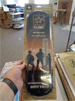 5" X 17" METAL THERMOMETER - ARMY