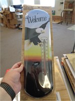 5" X 17" METAL THERMOMETER - EAGLE