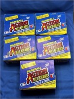 (5) 1983 DONRUSS ACTION ALL STAR UNOPENED BOXES