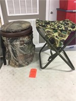dove bucket and stool