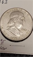1963 Silver half dollar