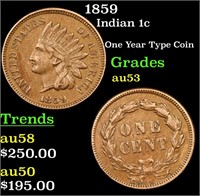 1859 Indian 1c Grades Select AU