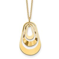 14 Kt- Polished Contemporary Design Necklace
