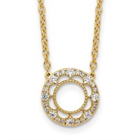 14 Kt- Fancy Circle Diamond Necklace