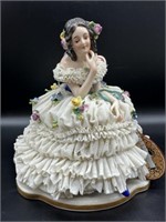 Dresden Porcelain Lace Lady Musician