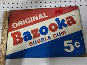 Vintage bazooka buble gum sign