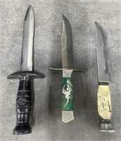 (L) Lot Of 3 Knives: Diver’s Knife, Sportways,