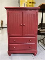 Red wardrobe dresser