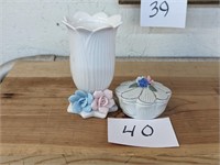 Porcelain Vase and Trinket Box