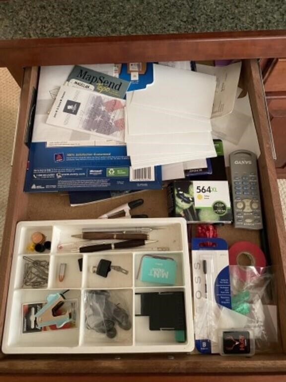 Contents of Desk - Electronics, Paper, Etc,