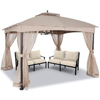 10'X12' Dome Soft Top Gazebo W/ Sidewalls