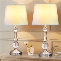 Set of 2 Touch Control Modern Crystal Table Lamps,