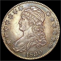 1830 Capped Bust Half Dollar CLOSELY UNCIRCULATED