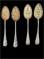 4pc Sterling Silver Berry Spoon 11 Troy Oz