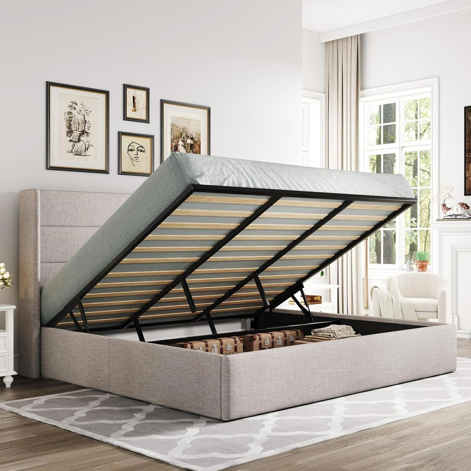 Allewie King Size Lift Up Storage Bed