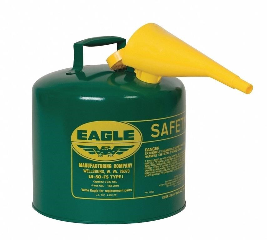 EAGLE Type I Safety Can: For Use With Oil  5 gal C