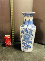 Decorative Cobalt Blue Porcelain Chinoiserie Vase