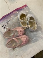 Two pairs of doll shoes