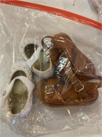 Two pairs of doll shoes
