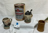 German Lot #1 Keg & 3 Steins