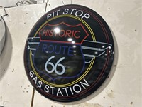 Pit Stop Route 66 Metal Sign
