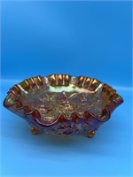 Fenton Carnival Footed Bowl