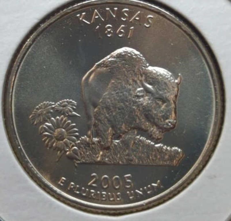 Uncirculated 2005 p. Kansas quarter