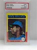 1975 Topps PSA 6 (OC) #660 Hank Aaron HOF Braves