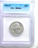 1961-D Quarter ICG MS66+ LISTS $575