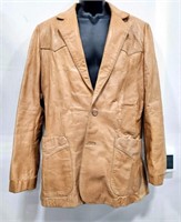 Wilson Leather Sz 42 Men's Tan Leather Jacket