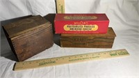 Vintage Wood Box, Cheese Containers