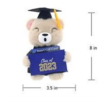 2pk Graduation 8" Bear W/Gift Card Holder A11