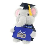 3pk Graduation 8" Elephant W/Gift Card Holder A11