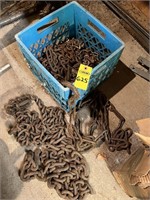 Box Of Large Chains & Hooks