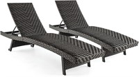 $430  Tangkula Folding Patio Chaise, 2 PK