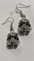 Star Wars storm troopers earrings 1.5 inches