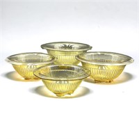 1940’s Federal Glass ‘Golden Glow’ 4 Nesting