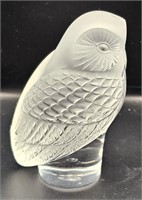 Lalique Owl Paperweight