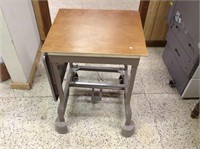 Vintage wood top typing desk