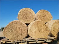 (8) round bales grass hay
