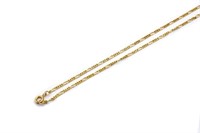 Yellow gold figaro chain necklace