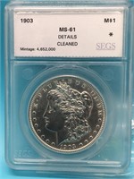 1903 MS-61 Morgan Silver Dollar SEGS Graded