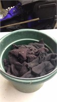 Bucket full of gloves