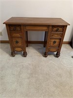 Ornate desk 28” tall x 48” long x 17” deep